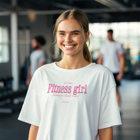 Camiseta oversize mujer FITNESS GIRL en underrated.es
