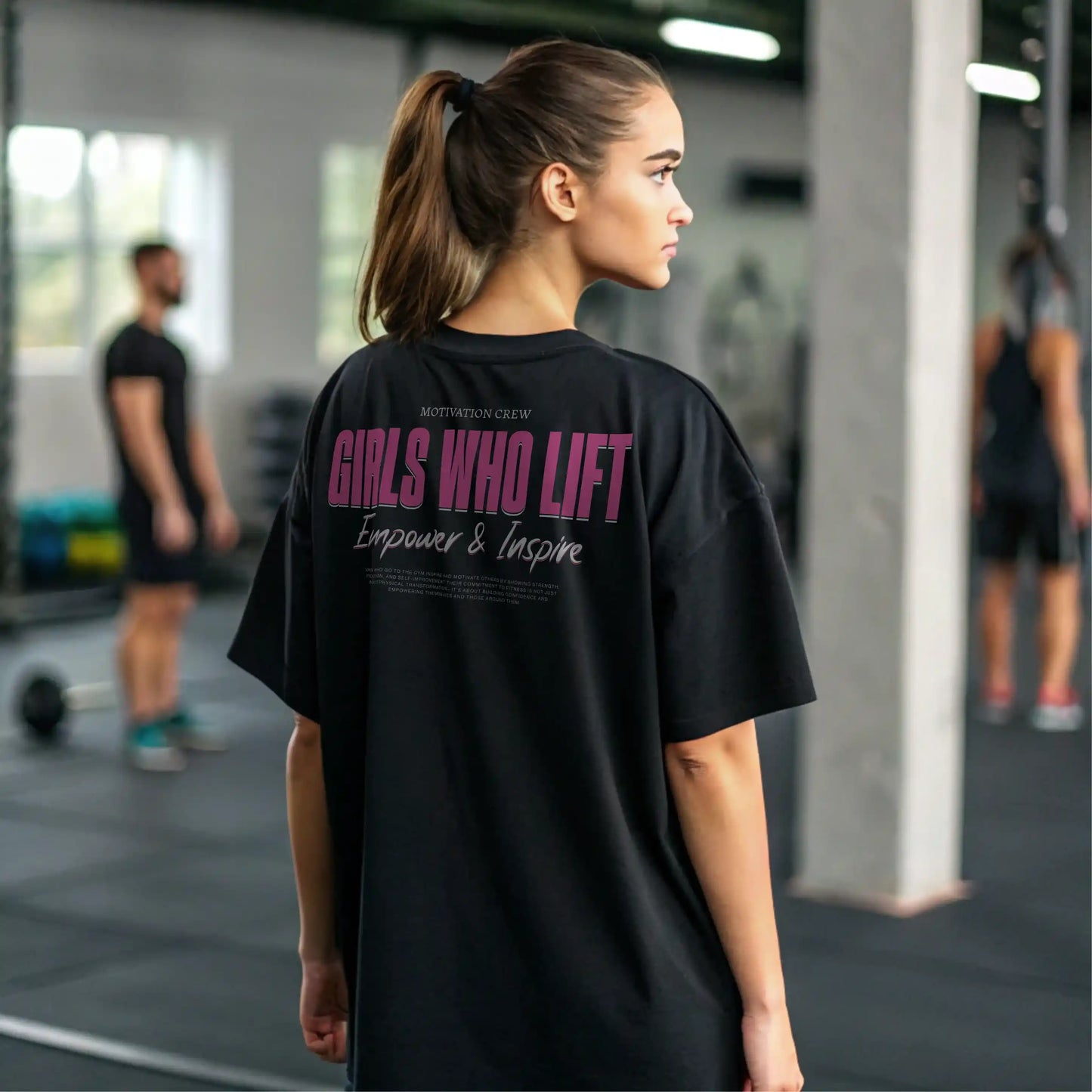 Camiseta oversize mujer GIRL WHO LIFT EN UNDERRATED.ES