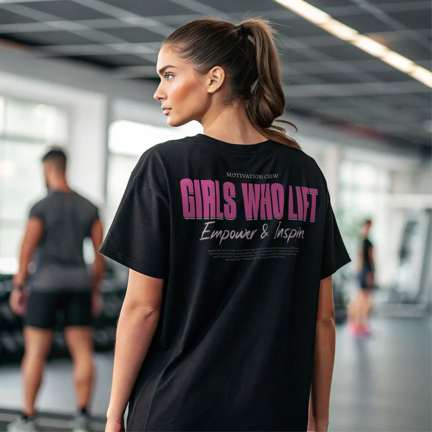 Camiseta oversize mujer GIRL WHO LIFT EN UNDERRATED.ES