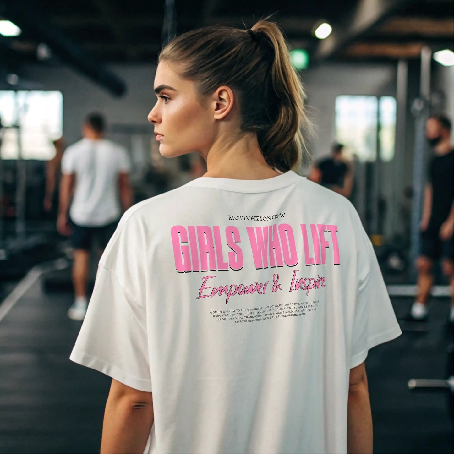 Camiseta oversize mujer GIRL WHO LIFT EN UNDERRATED.ES