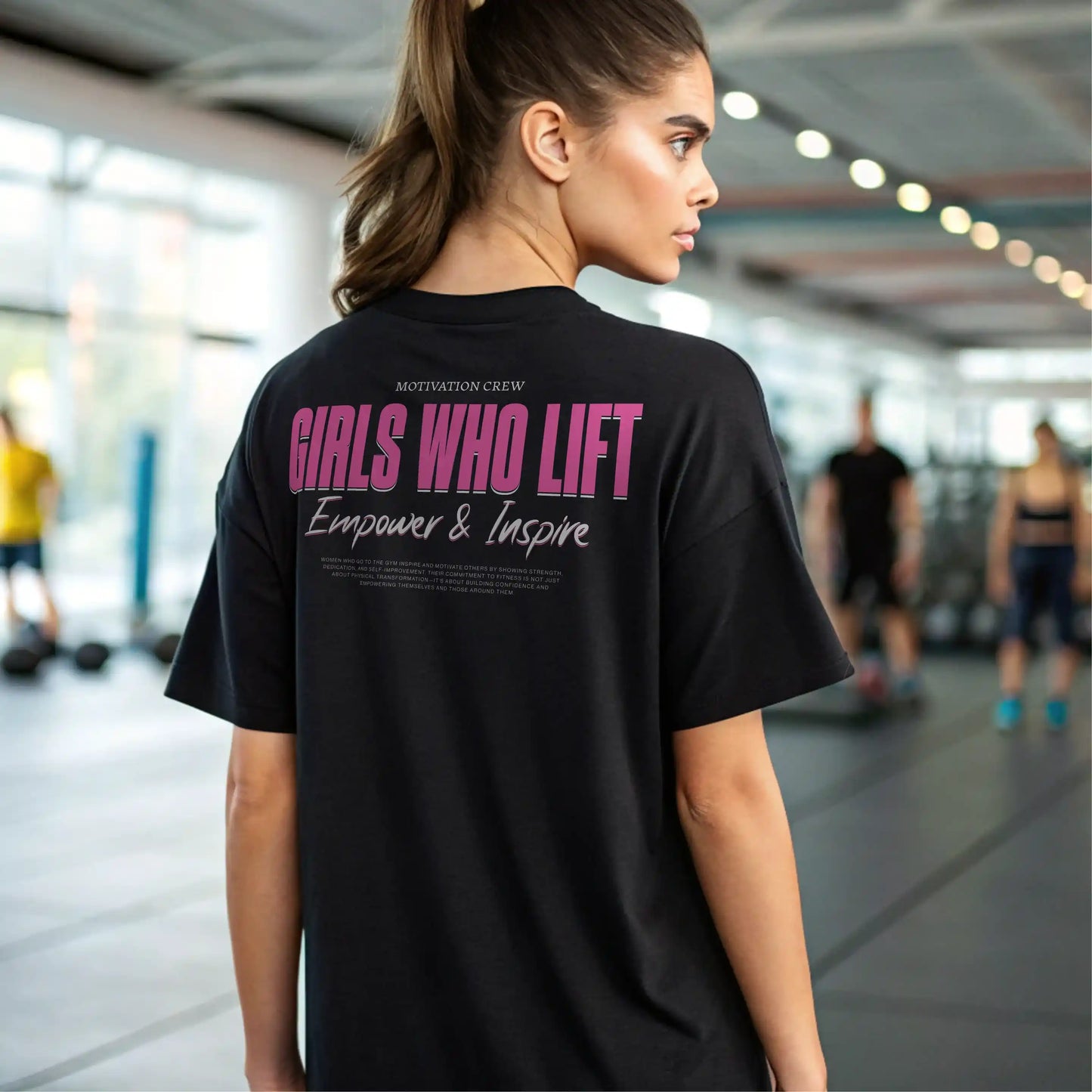 Camiseta oversize mujer GIRL WHO LIFT EN UNDERRATED.ES