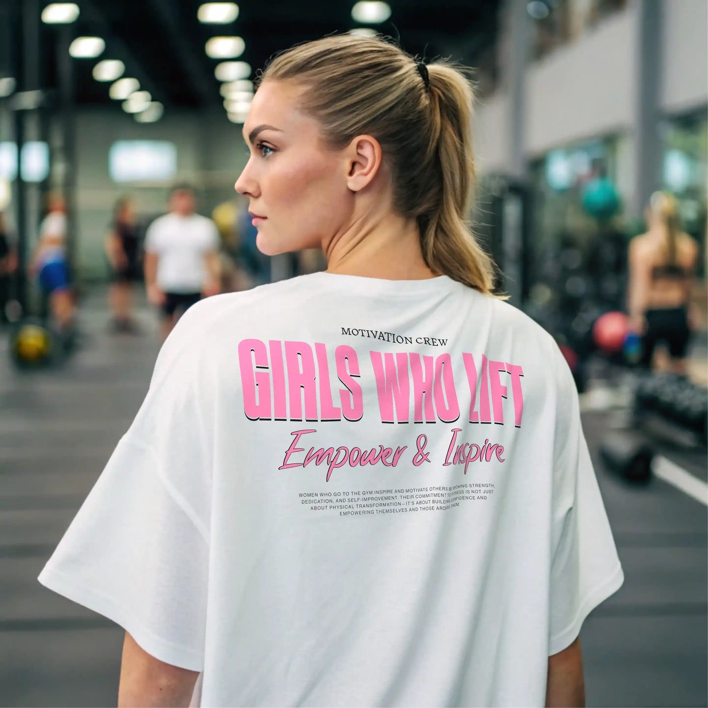 Camiseta oversize mujer GIRL WHO LIFT EN UNDERRATED.ES