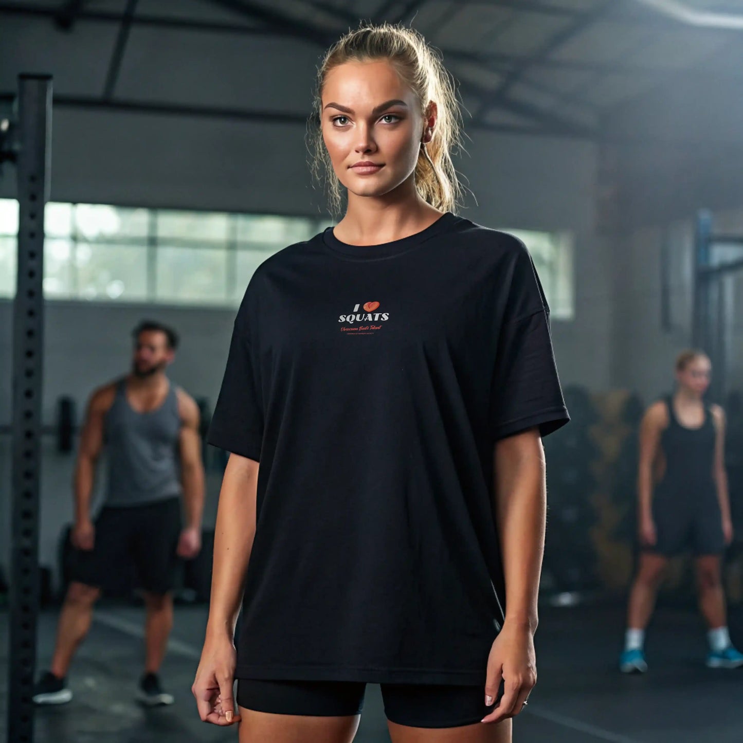 Camiseta oversize mujer I LOVE SQUATS en Underrated.es