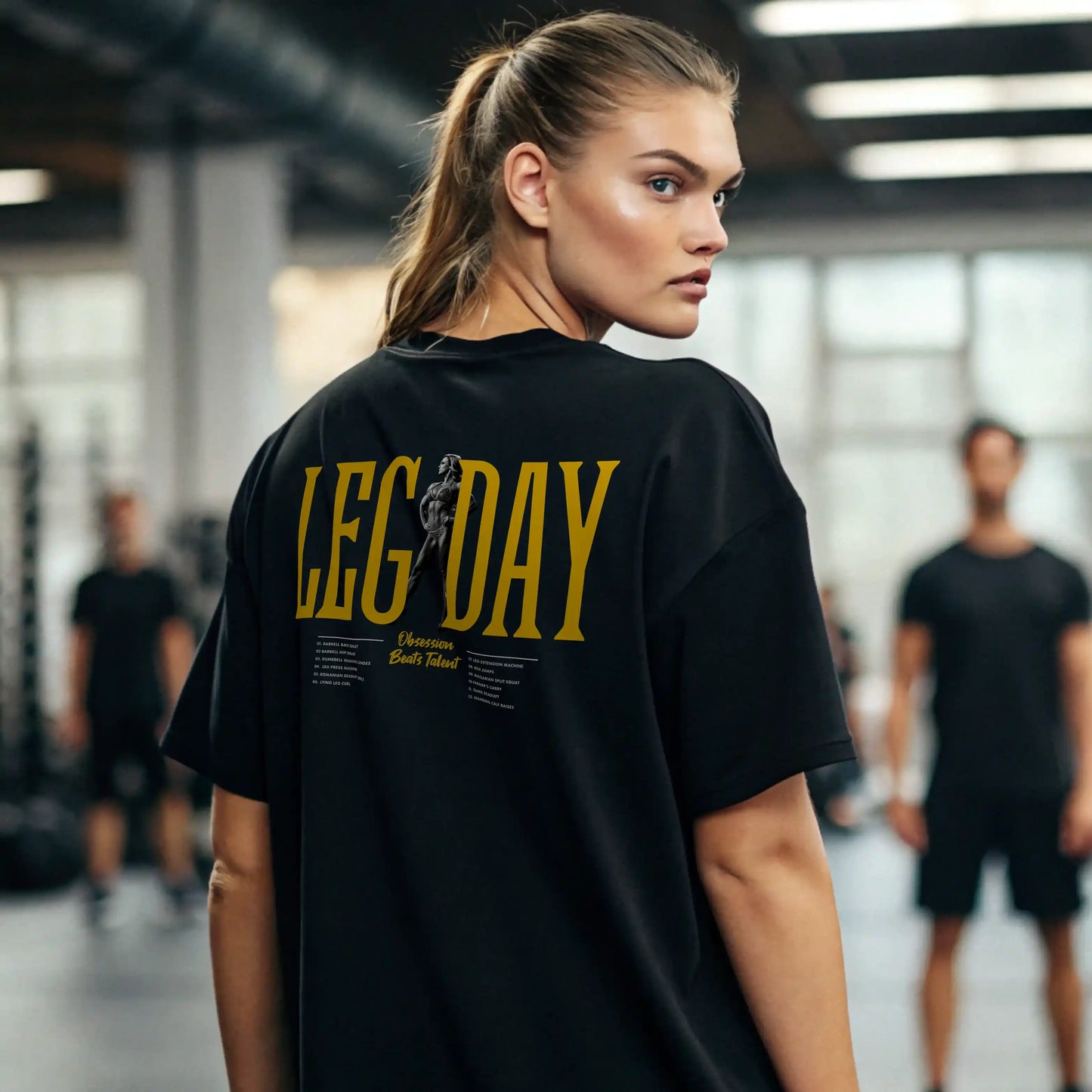 Camiseta oversize mujer LEG DAY en underrated.es