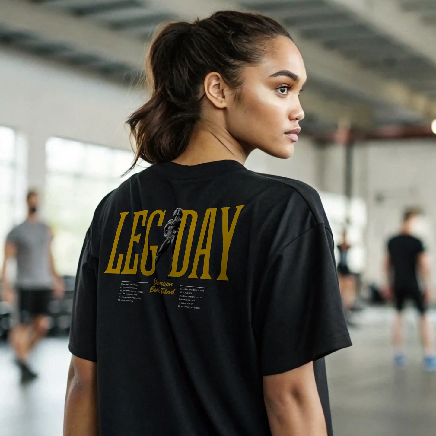 Camiseta oversize mujer LEG DAY en underrated.es