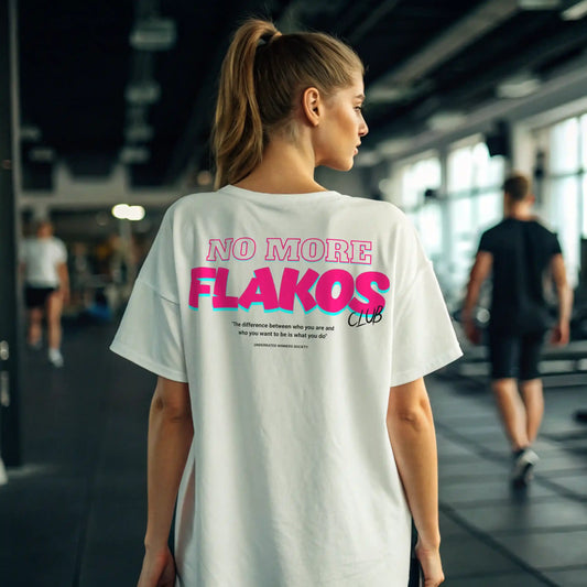 Camiseta oversize mujer NO MORE FLAKOS en Underrated.es