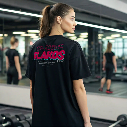 Camiseta oversize mujer NO MORE FLAKOS en Underrated.es