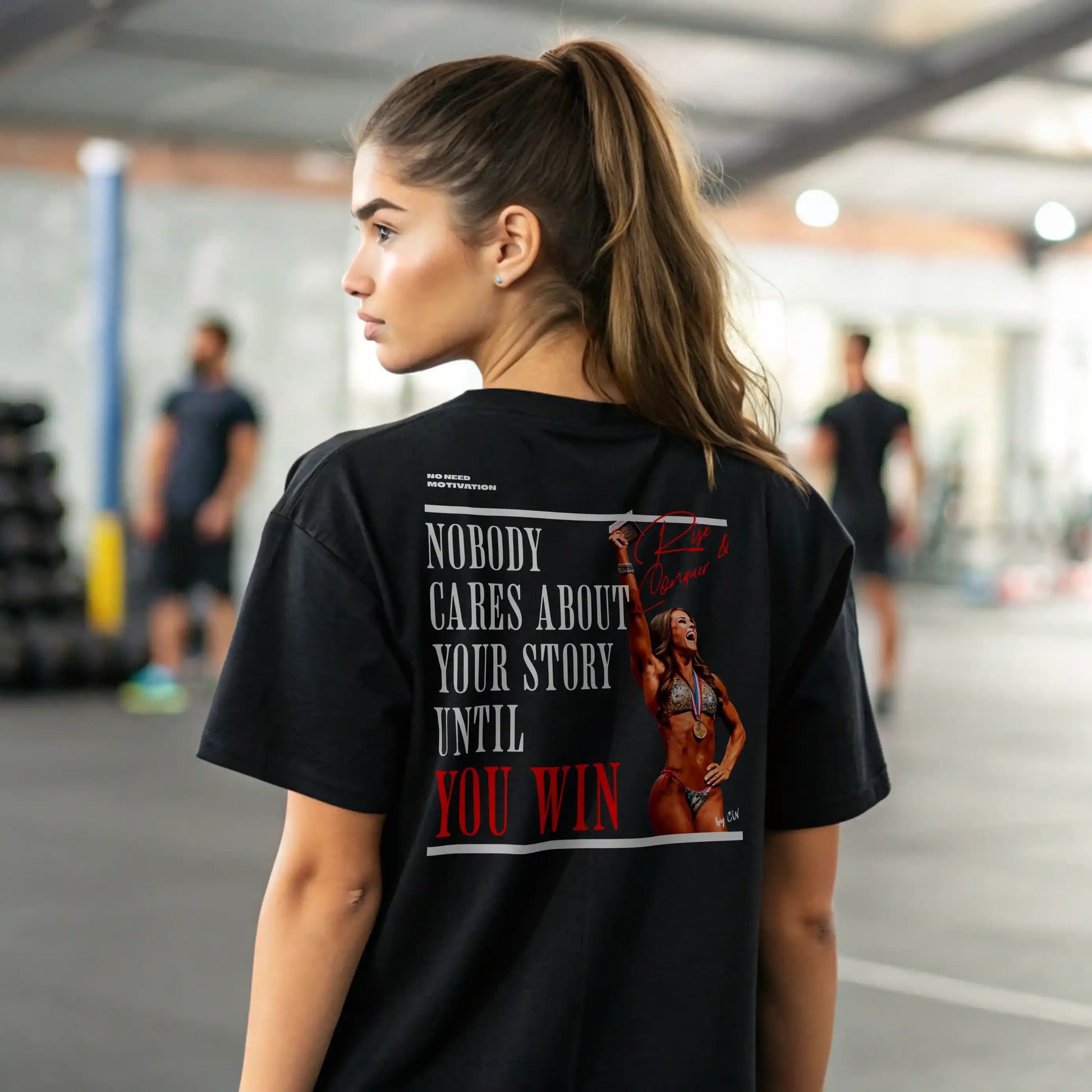 Camiseta oversize mujer RISE & CONQUER