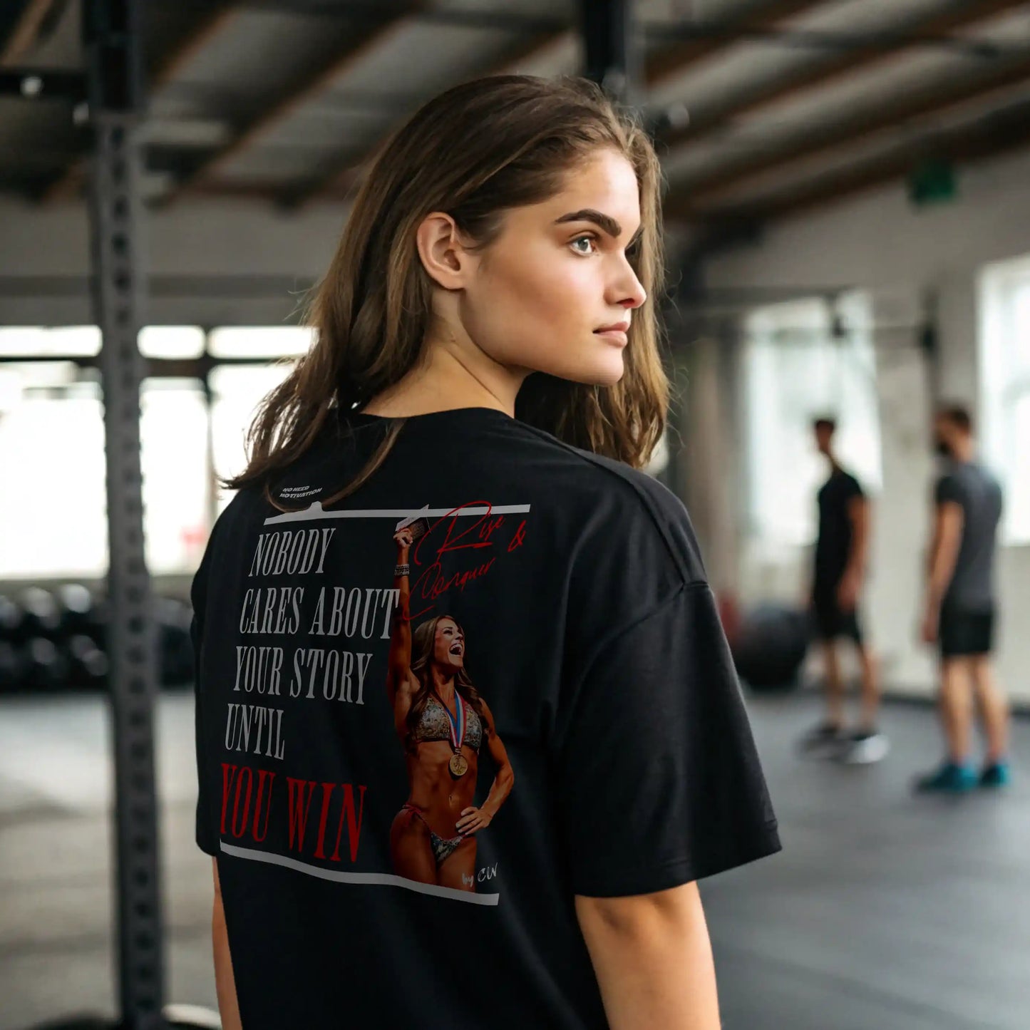 Camiseta oversize mujer RISE & CONQUER