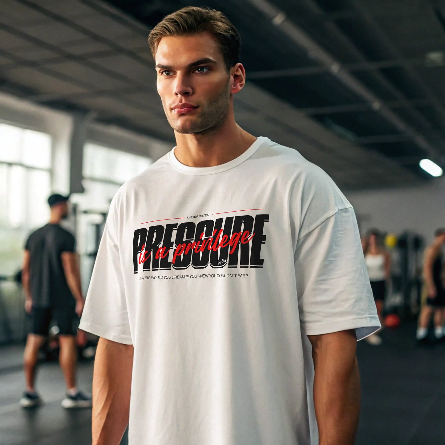 Camiseta oversize pressure is a privilege en underrated.es