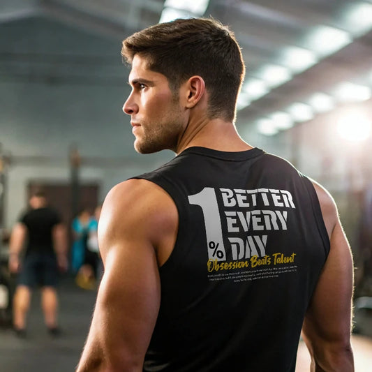 Camiseta sin mangas 1% BETTER EVERY DAY en underrated.es