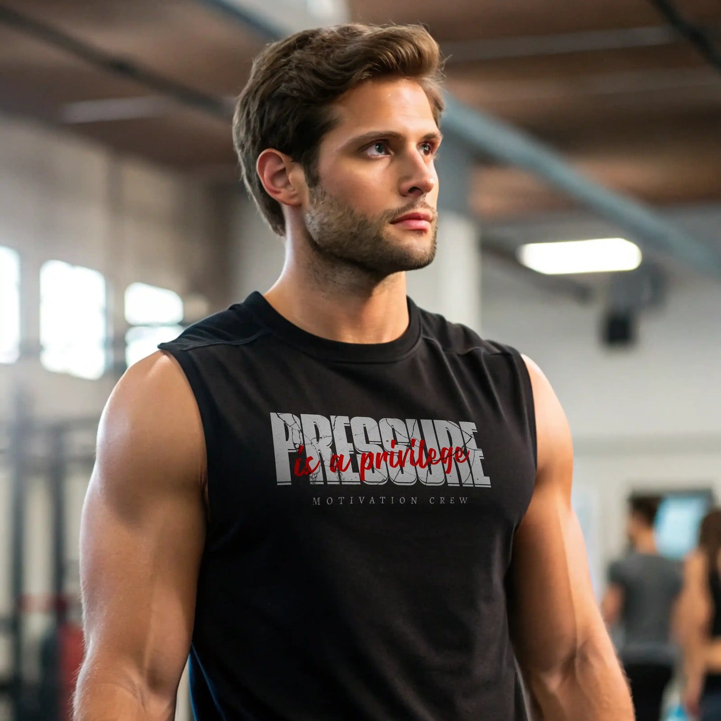 Camiseta sin mangas PRESSURE IS A PRIVILEGE EN UNDERRATED.ES