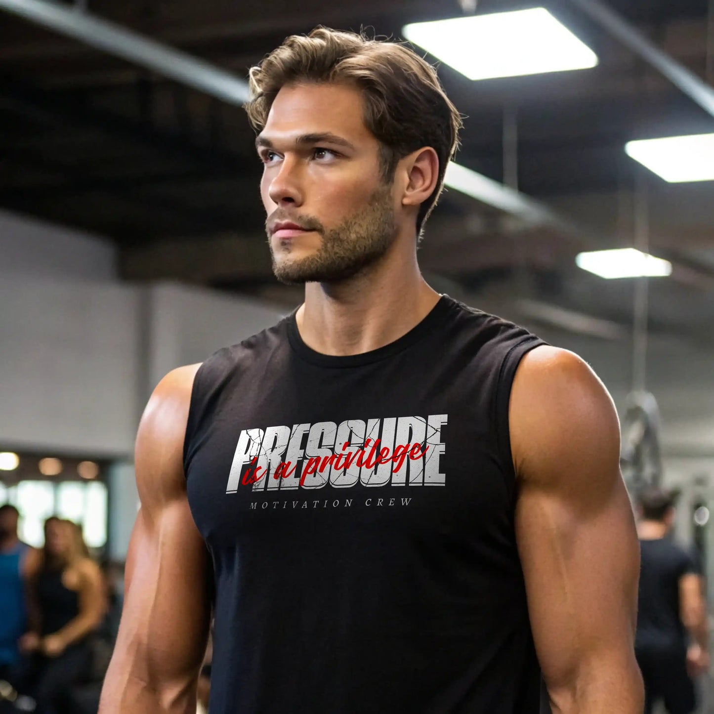 Camiseta sin mangas PRESSURE IS A PRIVILEGE EN UNDERRATED.ES