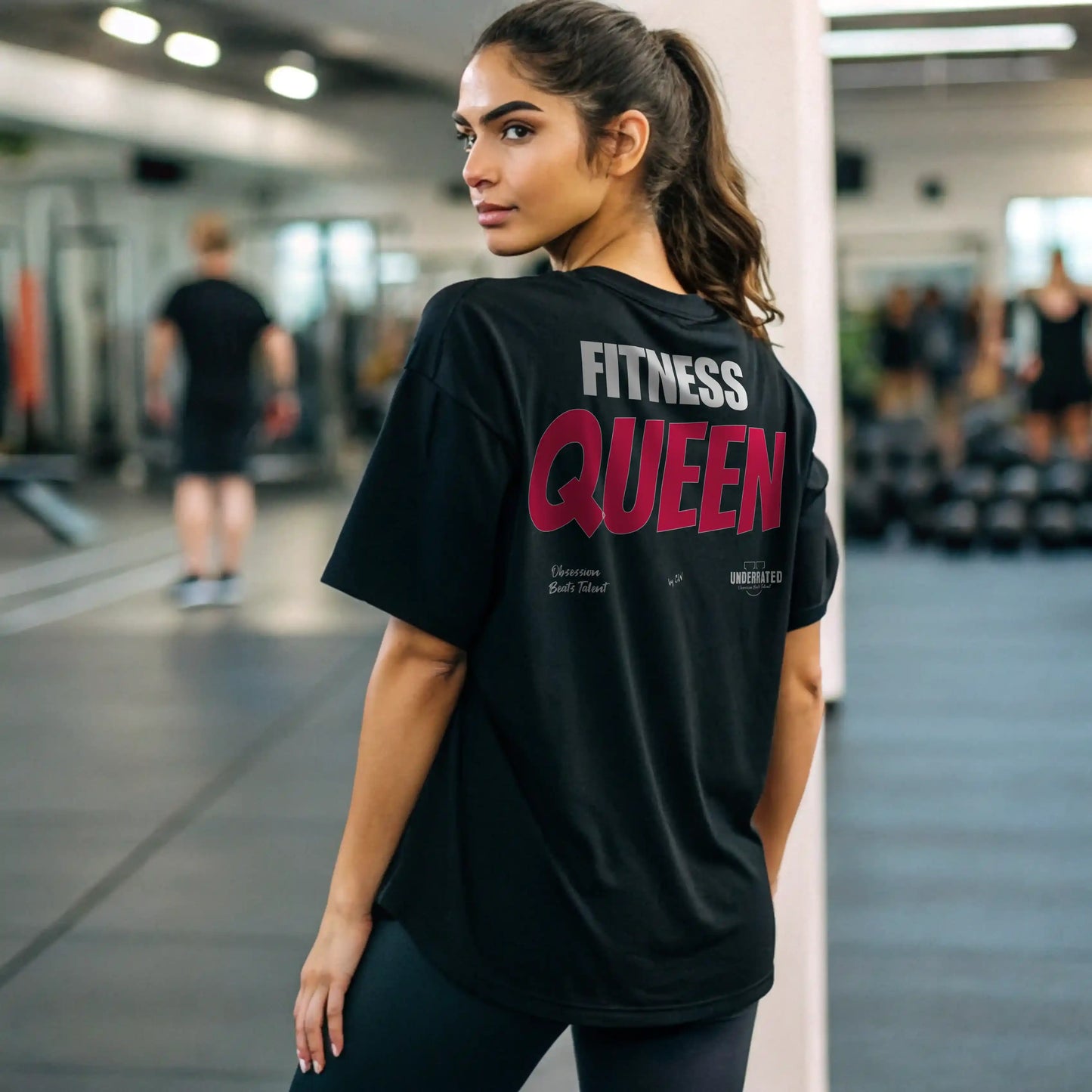 Camisetas oversize mujer Fitness Queen