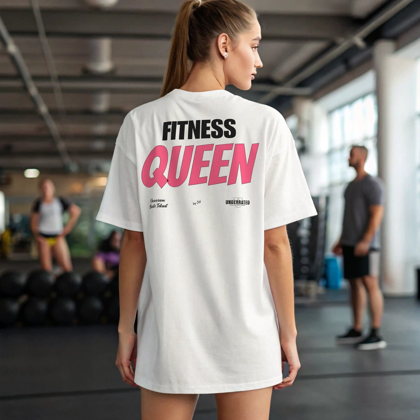 Camisetas oversize mujer Fitness Queen