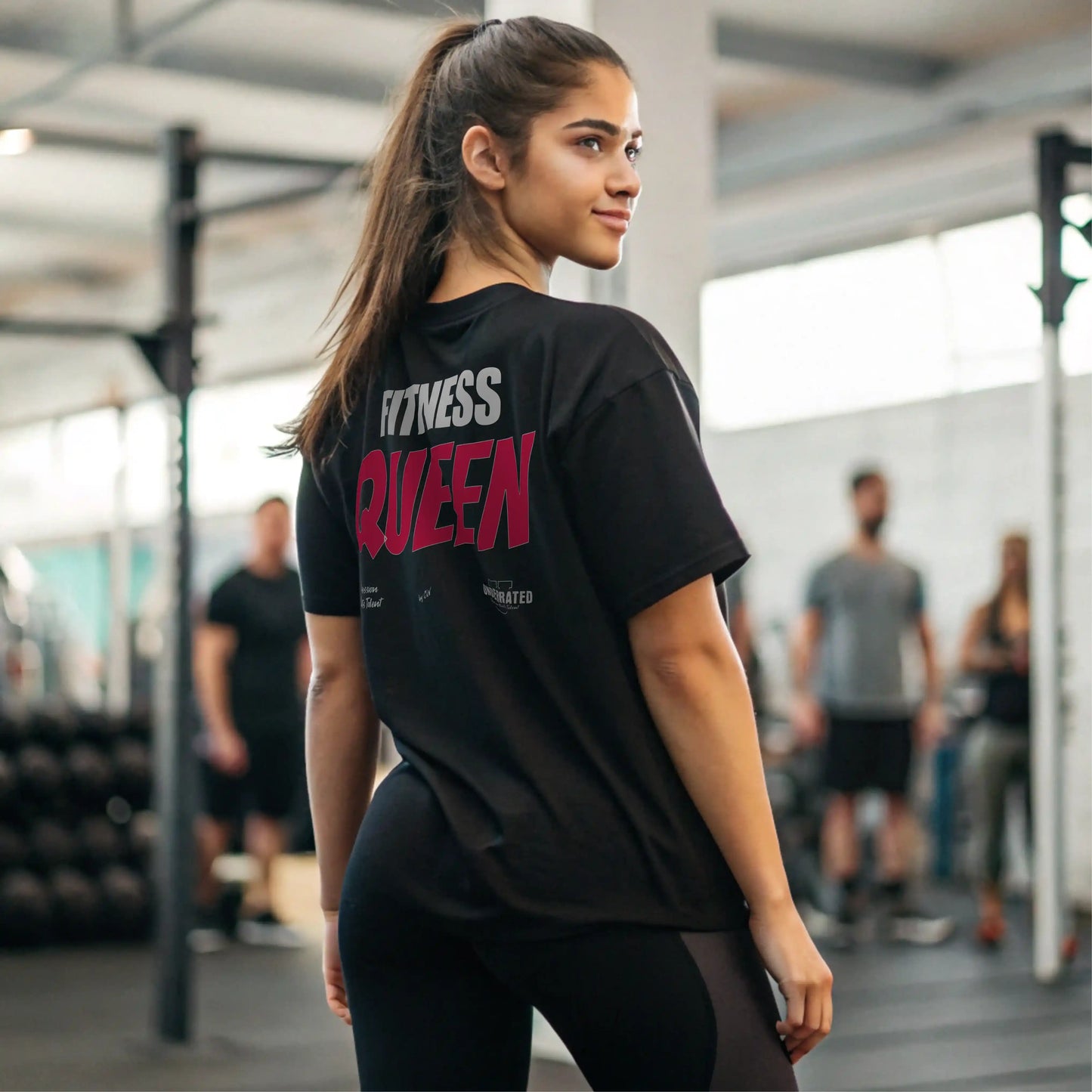 Camisetas oversize mujer Fitness Queen