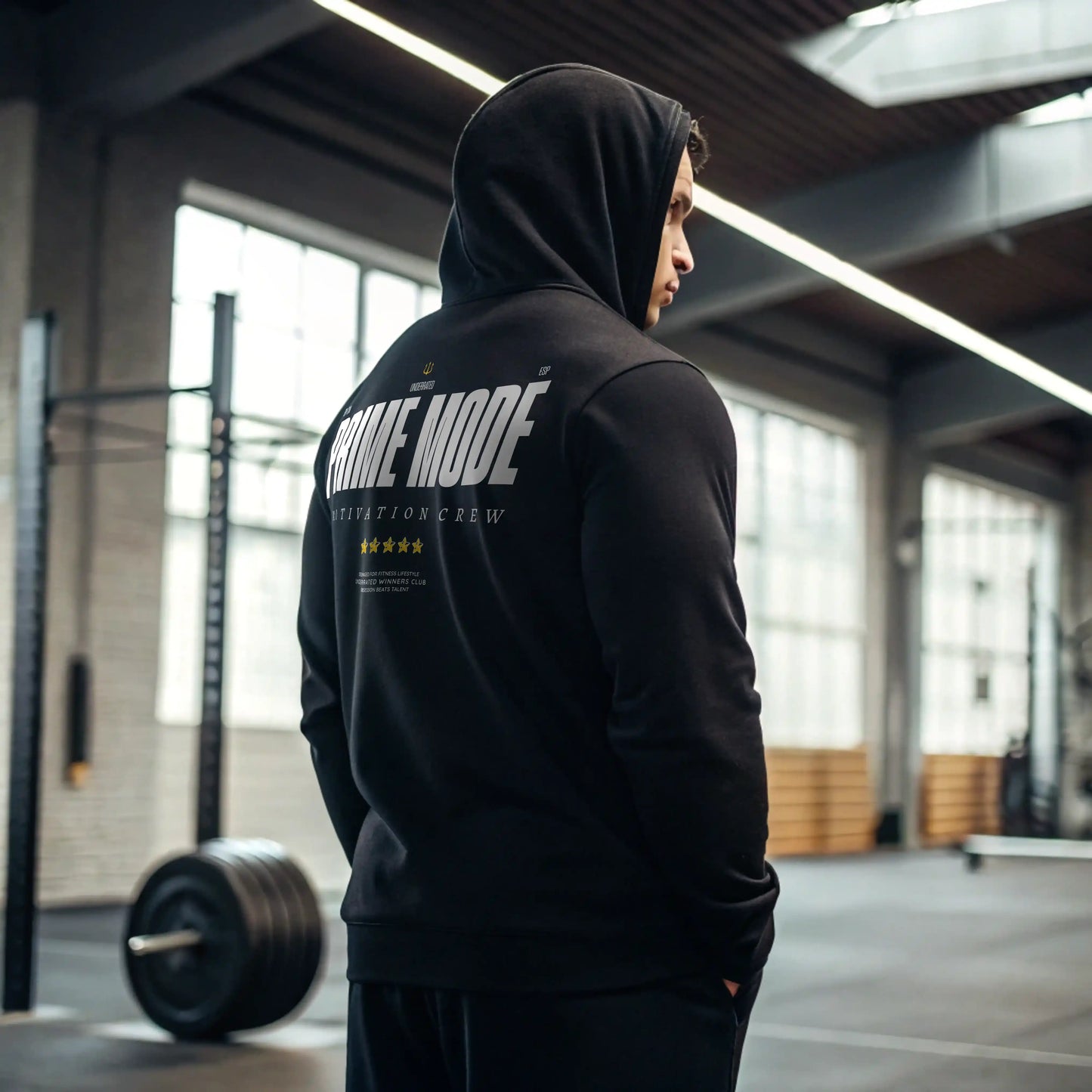 Sudadera gym PRIME MODE BLACK de Underrated.es