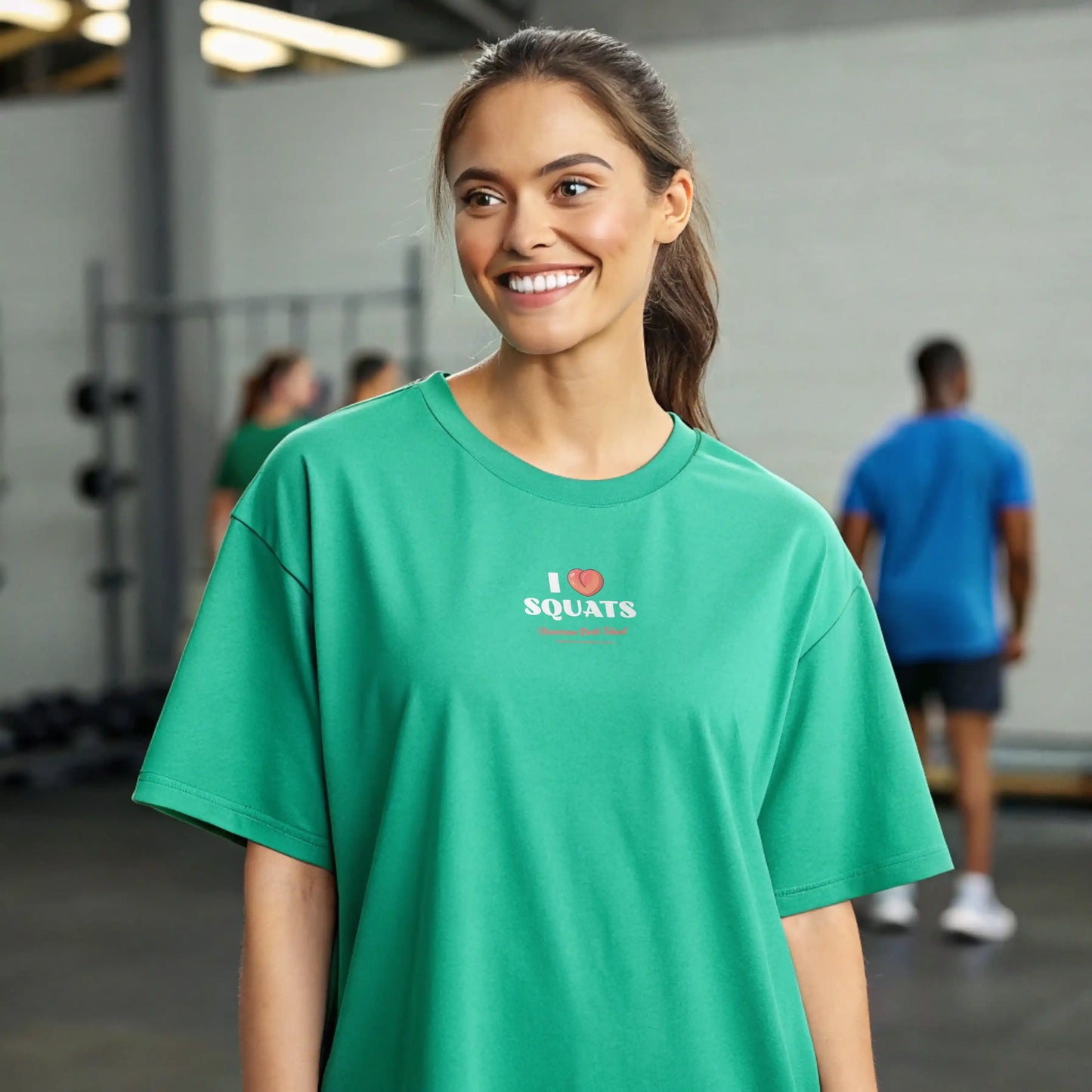 Camiseta oversize mujer I LOVE SQUATS