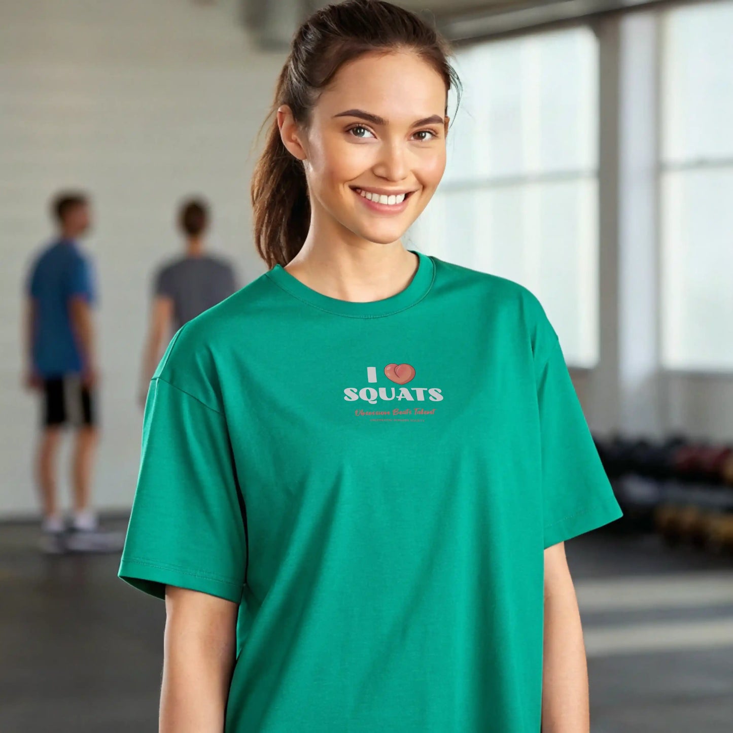 Camiseta oversize mujer I LOVE SQUATS