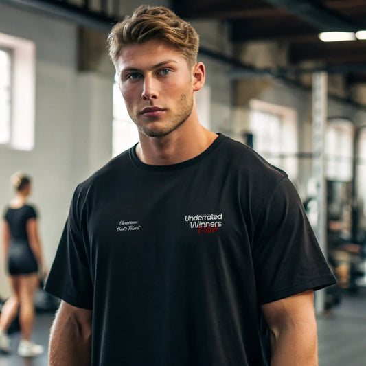 camiseta oversize gym negra en underrated.es