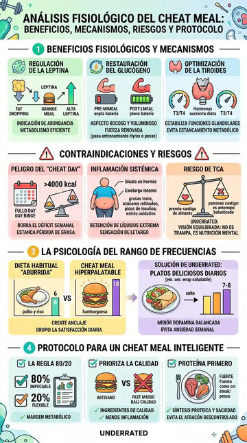 Cheat meal Guía 2026 de la comida trampa