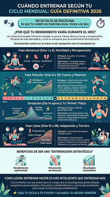 Cuándo entrenar según tu ciclo menstrual Guía definitiva 2026