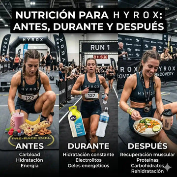 Nutrición para Hyrox antes, durante y después
