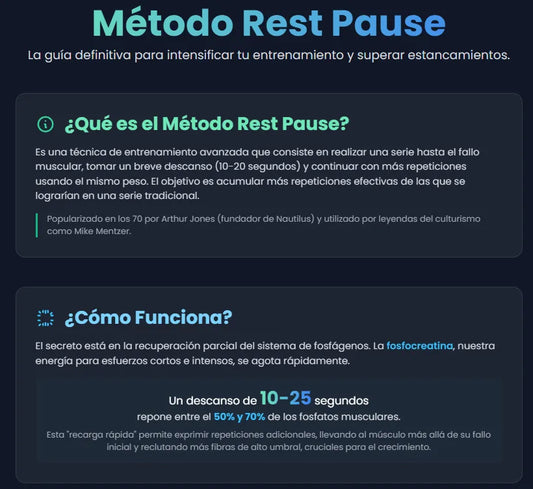 Rest pause la técnica avanzada de entrenamiento