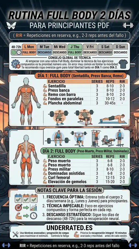 Rutina Full Body 2 días para principiantes PDF