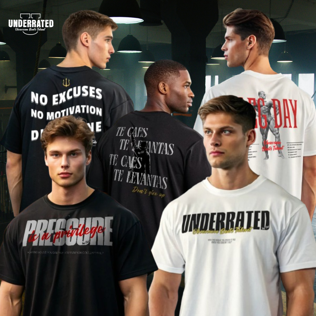 Colección de camisetas oversize gym en UNDERRATED