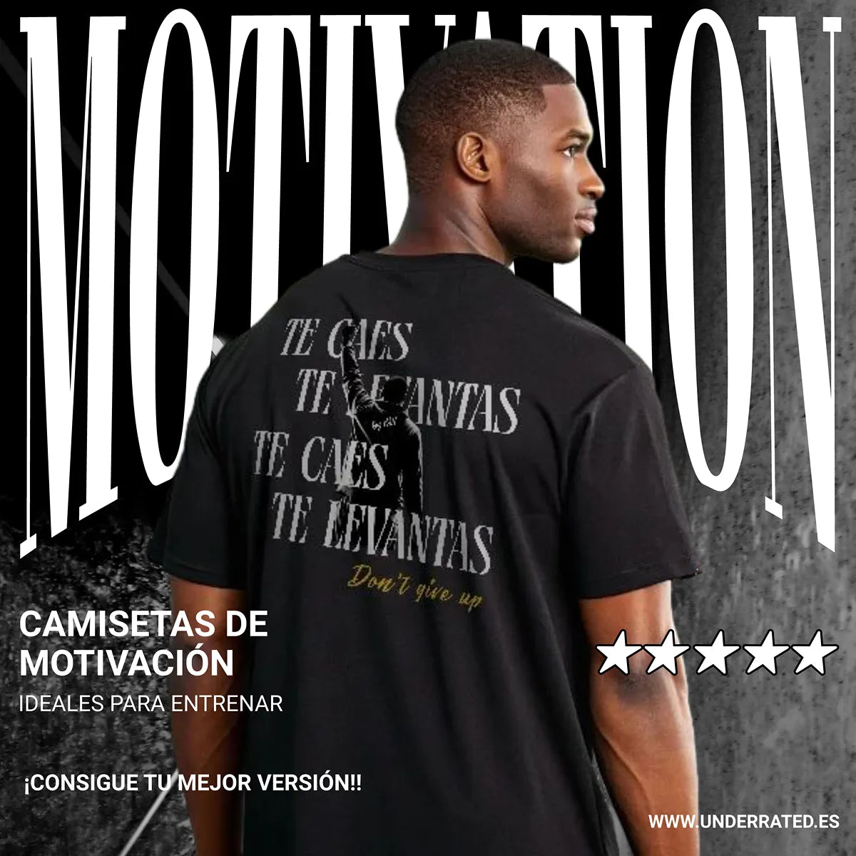 Camisetas motivacionales gym en Underrated.es
