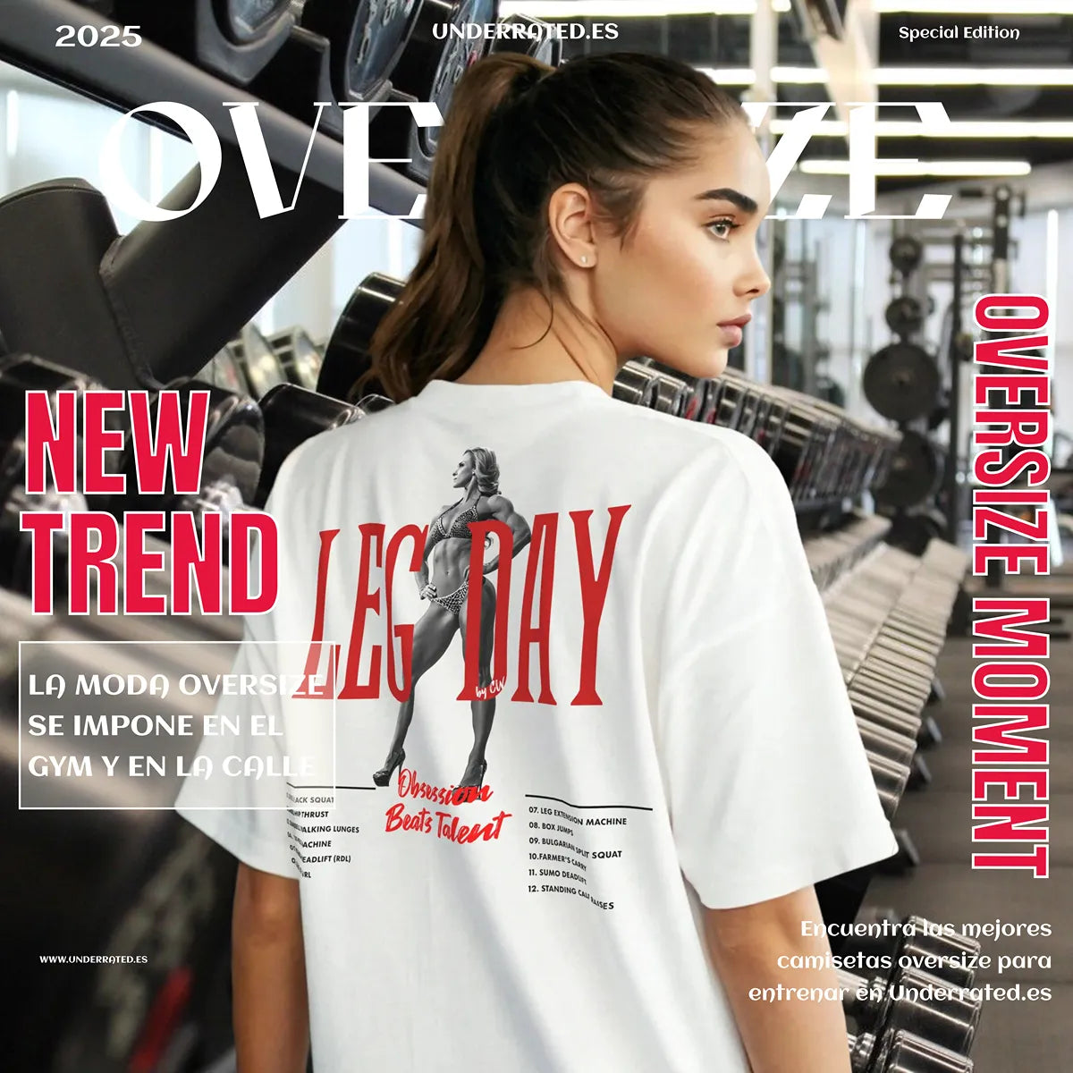 Camisetas oversize gym mujer en Underrated.es