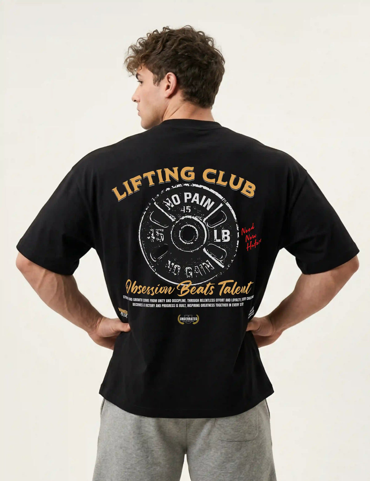 Camiseta oversize gym 45LB de Underrated