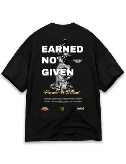 EARNED NOT GIVEN CAMISETA OVERSIZE GYM UNDERRATED