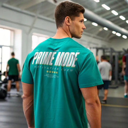 CAMISETA OVERSIZE GYM HOMBRE PRIME MODE EN verde en UNDERRATED