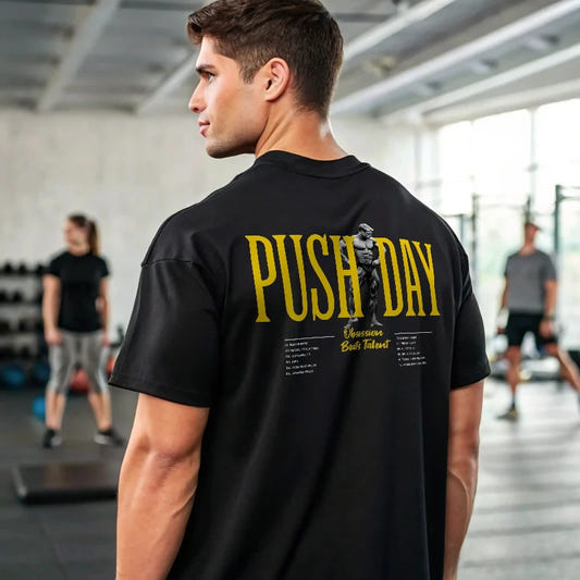 CAMISETA OVERSIZE PUSH DAY EN UNDERRATED.ES