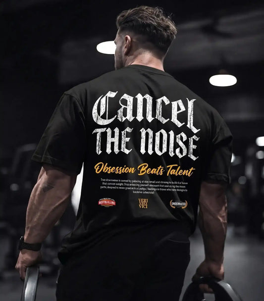 CAMISETA OVERSIZE GYM CANCEL THE NOISE 