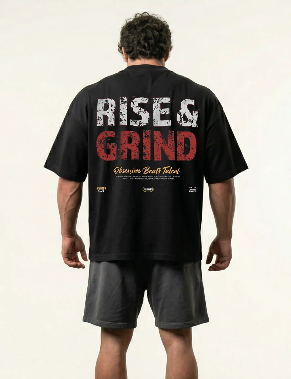 Camiseta oversize gym RISE & GRIND de Underrated