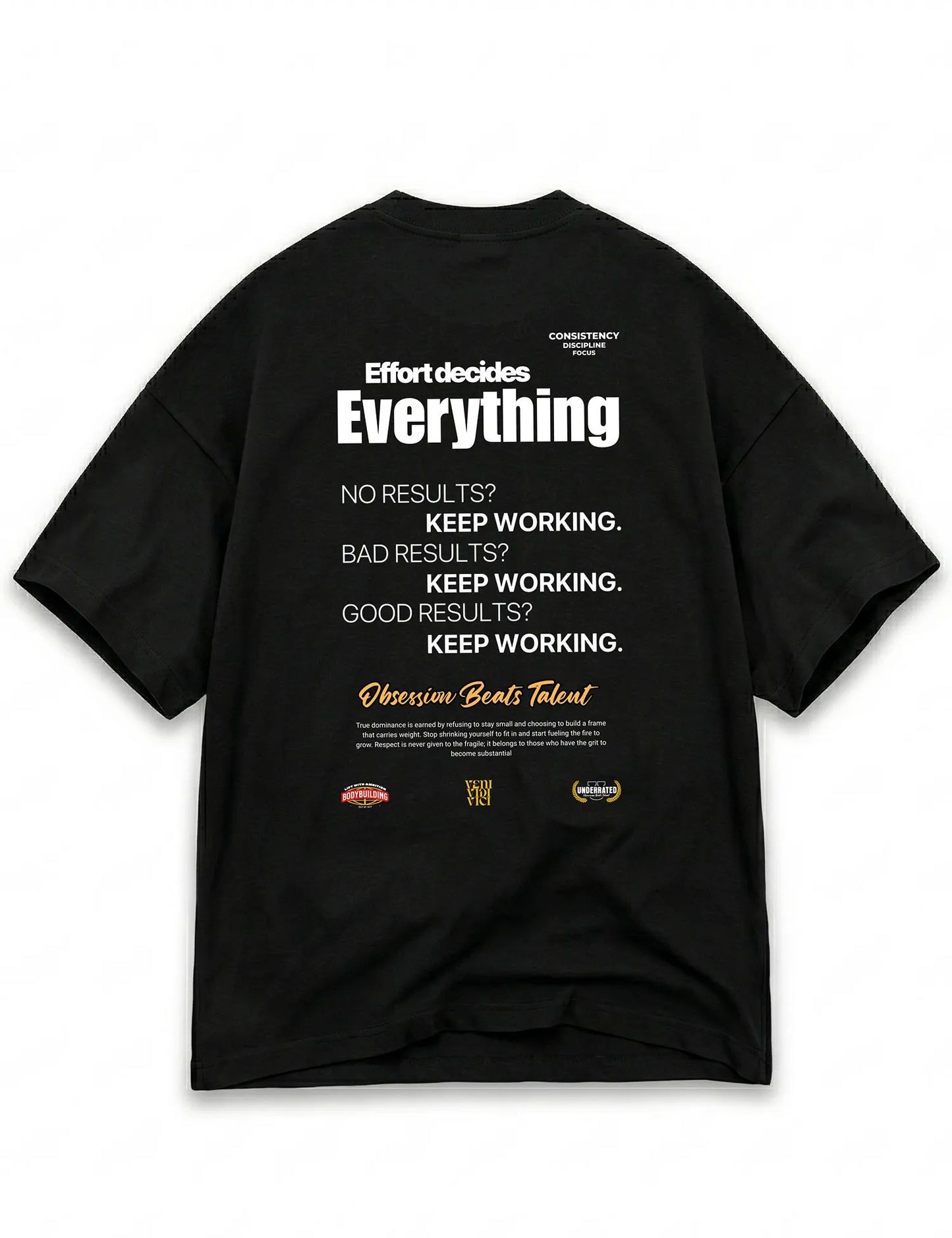 CAMISETA OVERSIZE GYM KEEP WORKING UNDERRATED