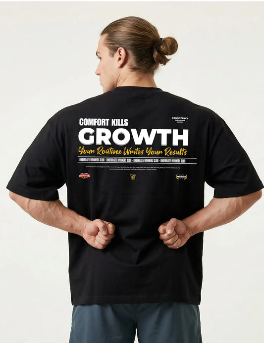 CAMISETA OVERSIZE GYM COMFORT KILLS GROWTH