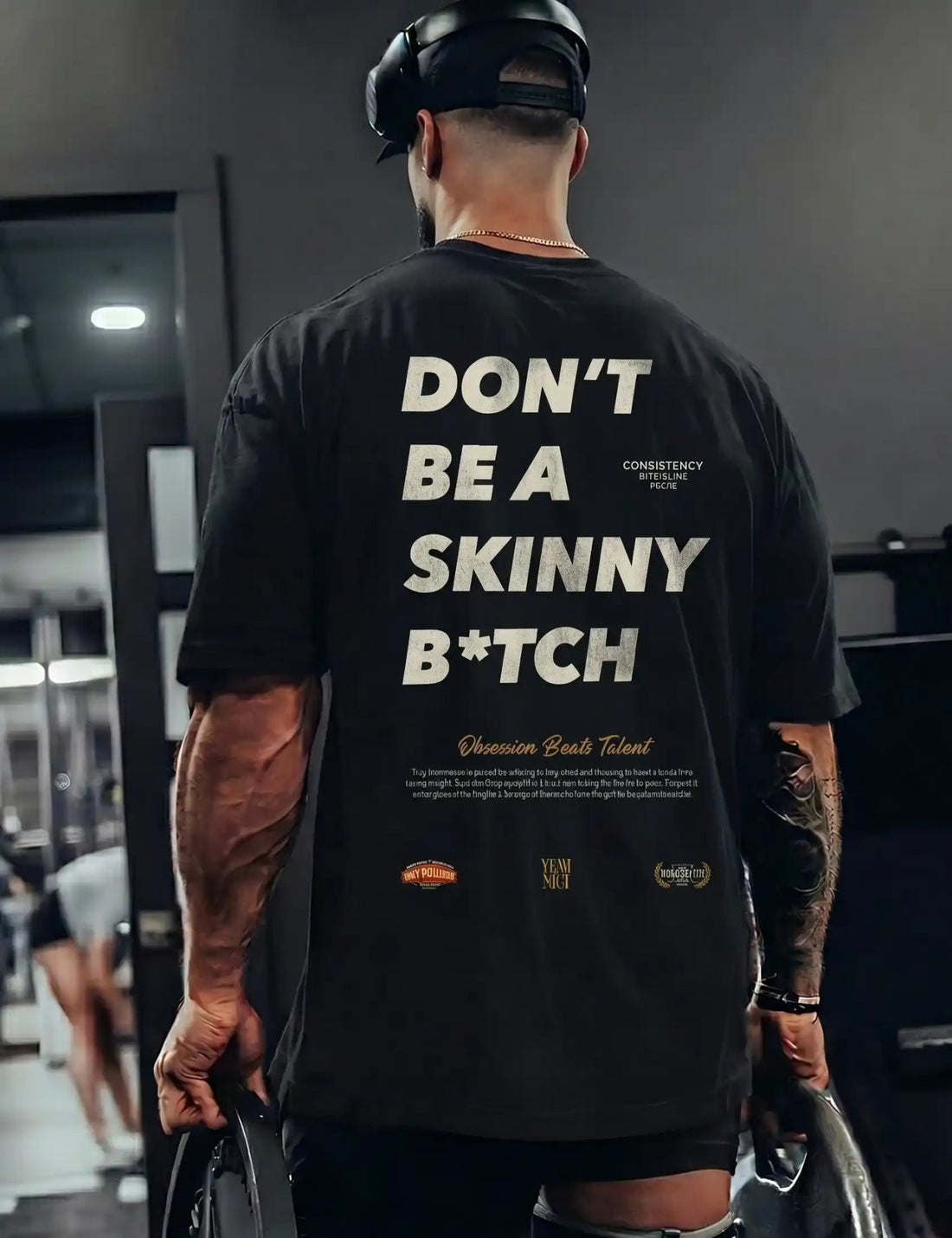 CAMISETA OVERSIZE GYM DONT BE A SKINNY BITCH EN UNDERRATED