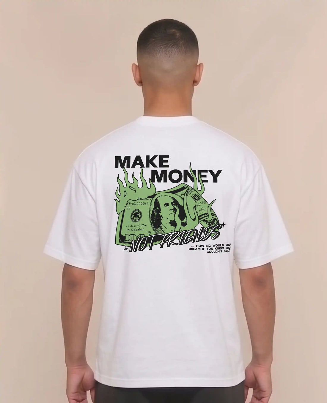 camiseta oversize MAKE MONEY NOT FRIENDS