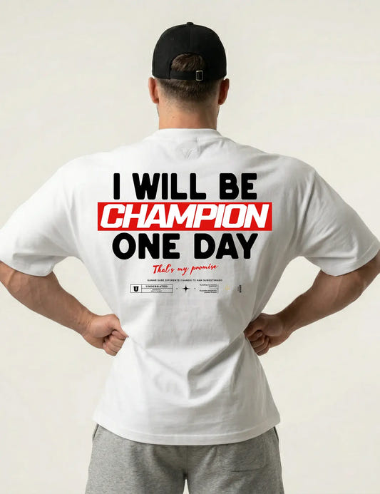 camiseta oversize gym promise underrated