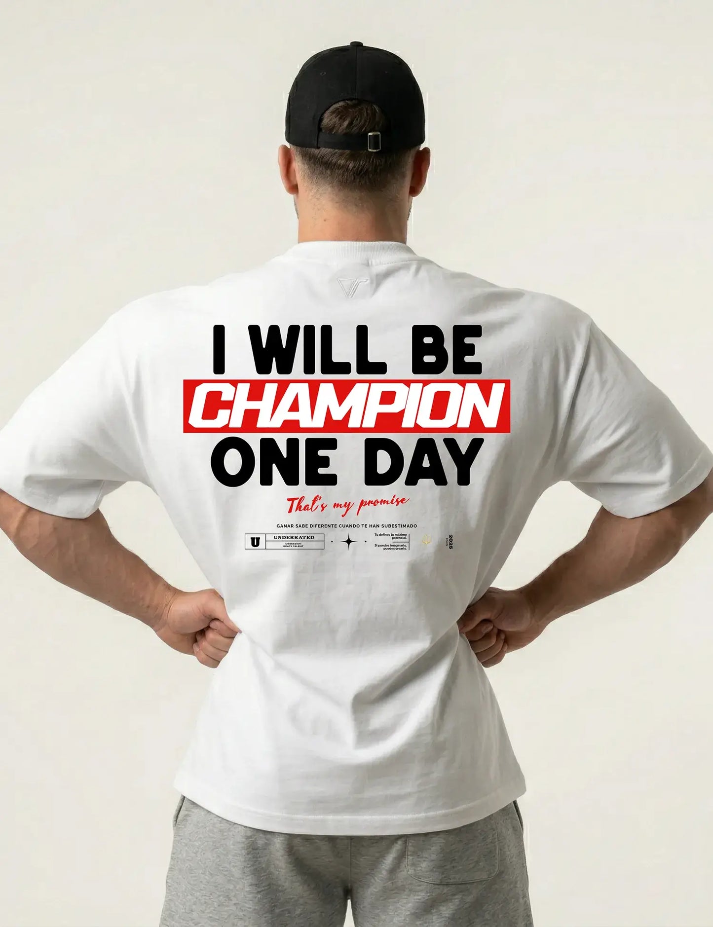camiseta oversize gym promise underrated