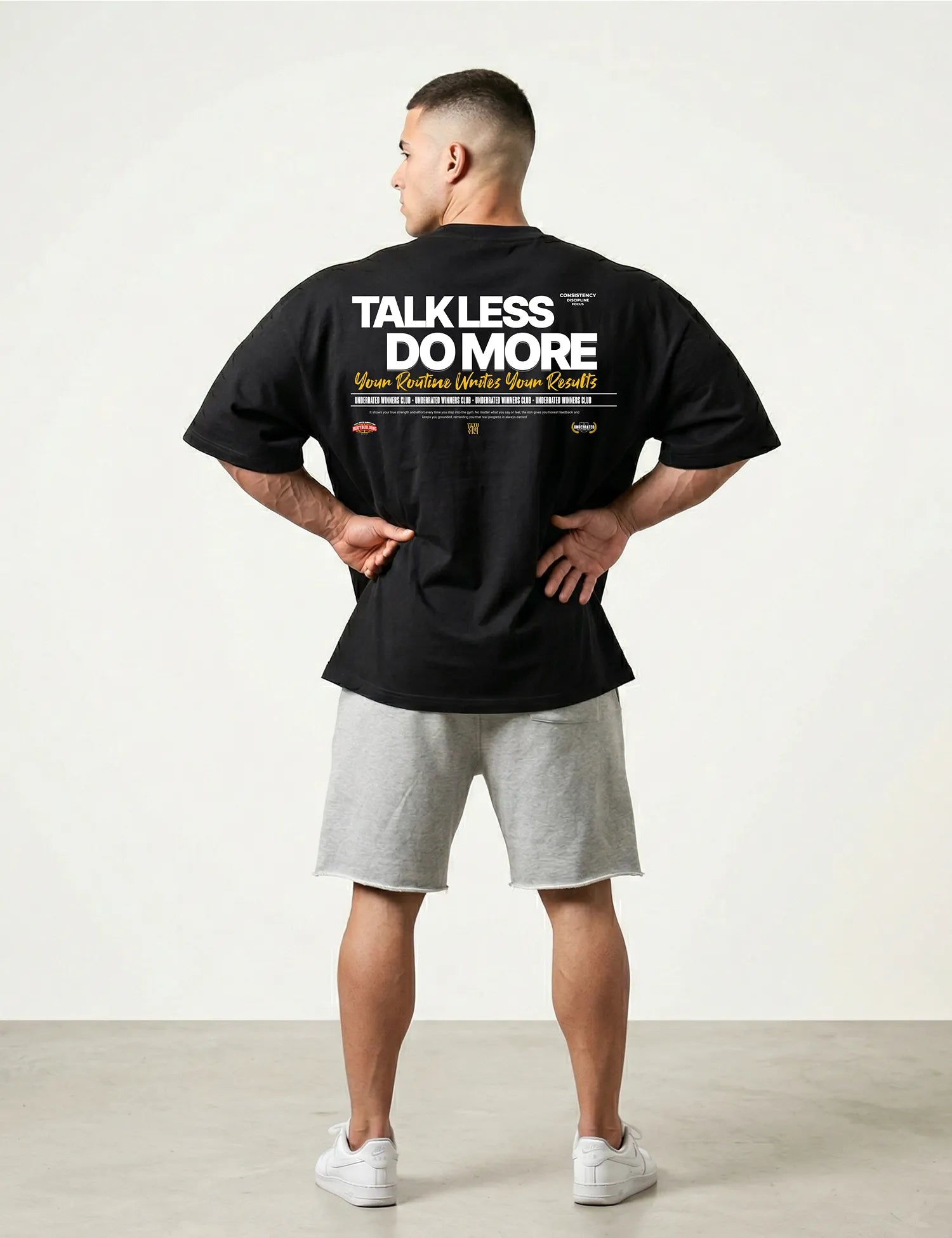 CAMISETA OVERSIZE GYM TALK LESS DO MORE