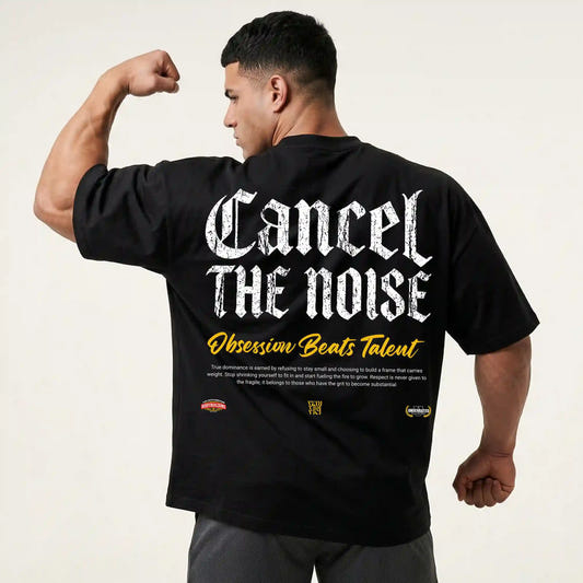 CAMISETA OVERSIZE GYM CANCEL THE NOISE 