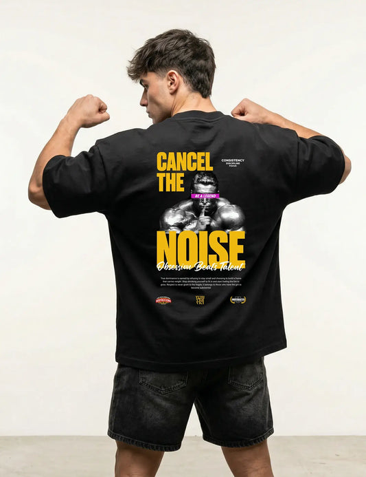 CAMISETA OVERSIZE GYM CANCEL THE NOISE