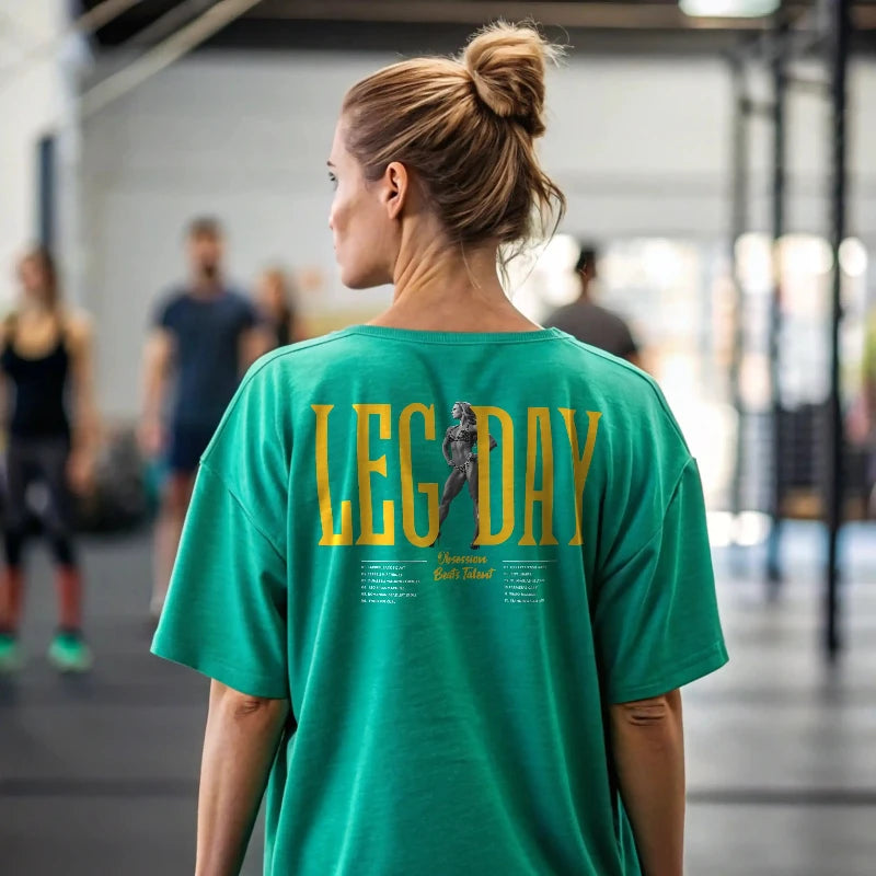 cAMISETA OVERSIZE LEG DAY MUJER EN UNDERRATED.ES