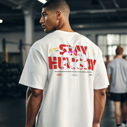 Camiseta ancha STAY HUNGRY EN UNDERRATED.ES