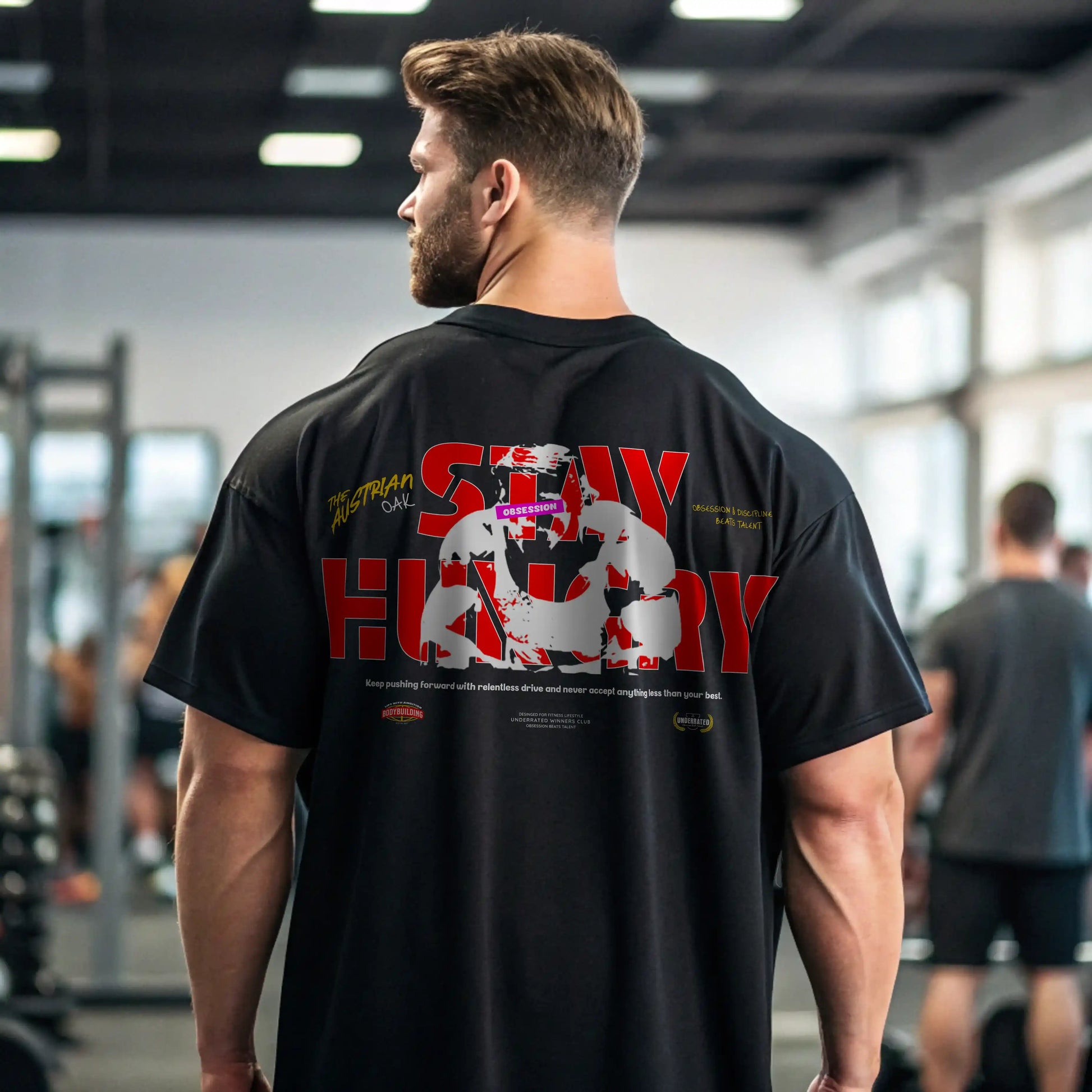Camiseta ancha STAY HUNGRY EN UNDERRATED.ES